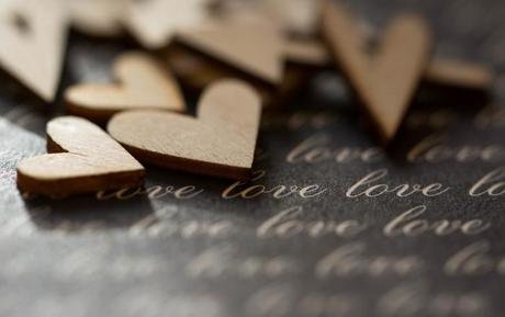 Holz deko valentinstag
