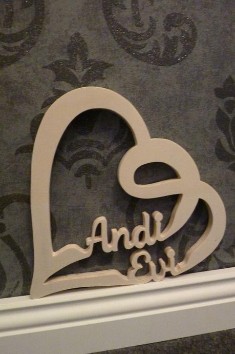 Holz deko valentinstag