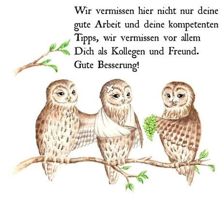 Gute wunsche nach operation