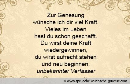Wunsche ihnen eine gute genesung