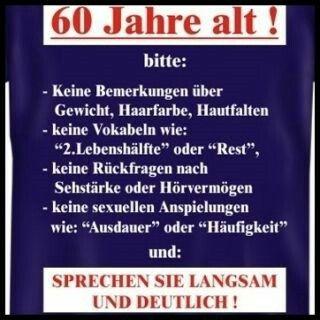 Spruch zum geburtstag lustig 60