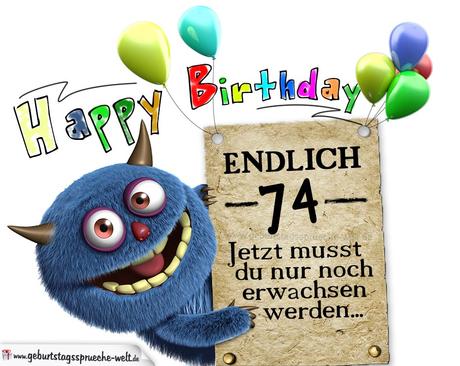 Spruche zum 74 geburtstag einer frau
