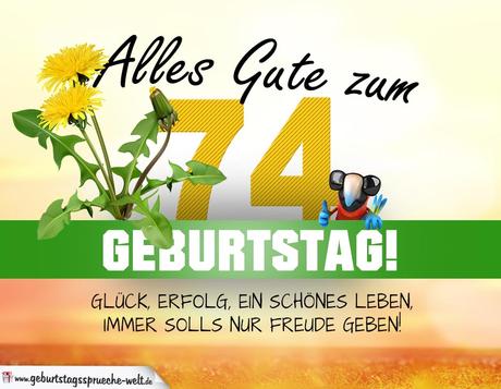 Spruche zum 74 geburtstag einer frau