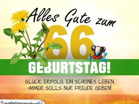 Geburtstagskarte 66 jahre kostenlos