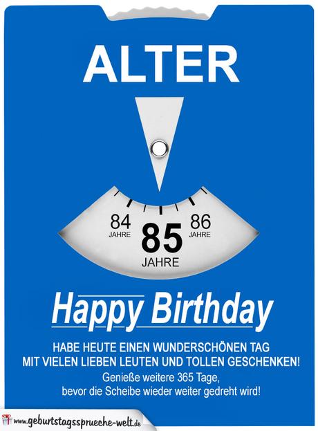 Lustige geburtstagbpruche zum 85 geburtstag