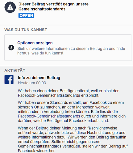Fuckbook Facebook: Der Meinungsterror geht weiter