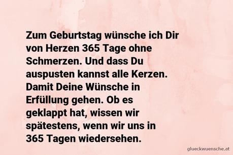 Spruche zum geburtstag 365 tage