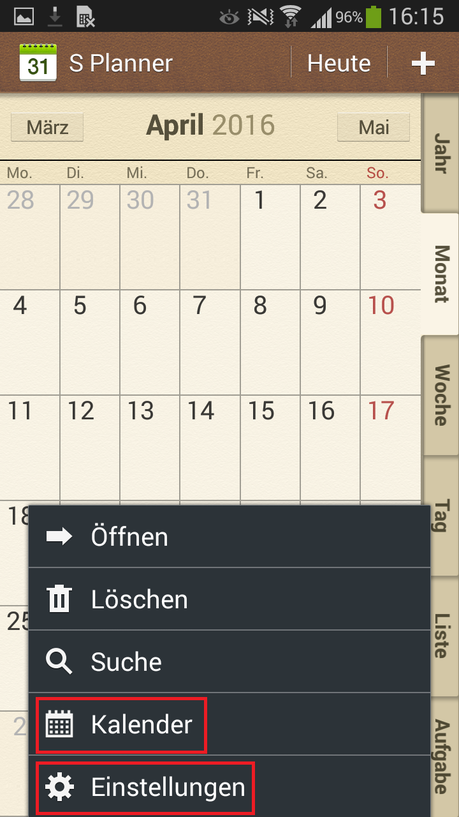 S planner geburtstag alter anzeigen