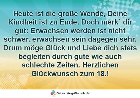 Text zum 18 geburtstag nichte