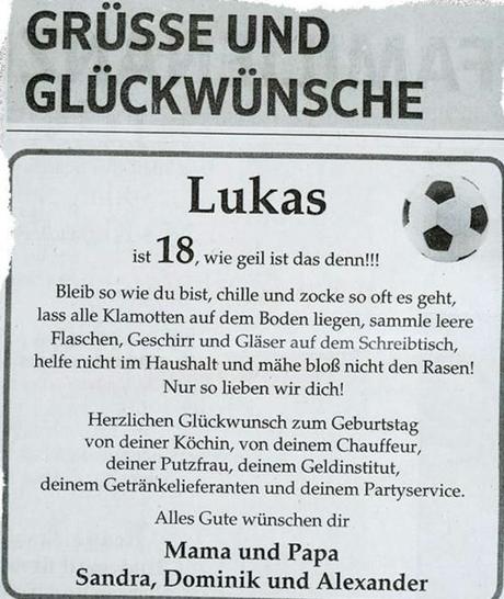 Geburtstagswunsche 17 geburtstag lustig