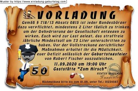 Geburtstag einladungstext lustig