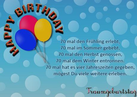 Geburtstagsspruche fur manner zum 70