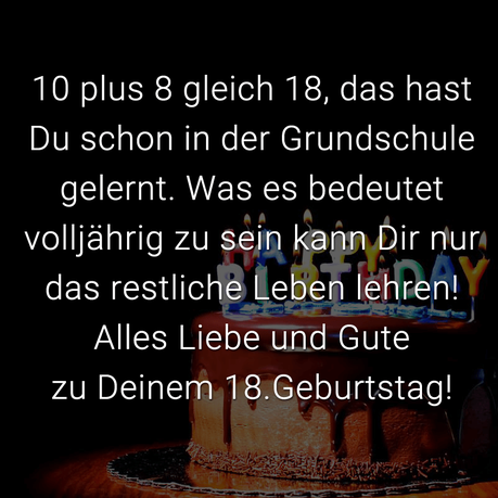 Gluckwunsche zum 18 ten geburtstag