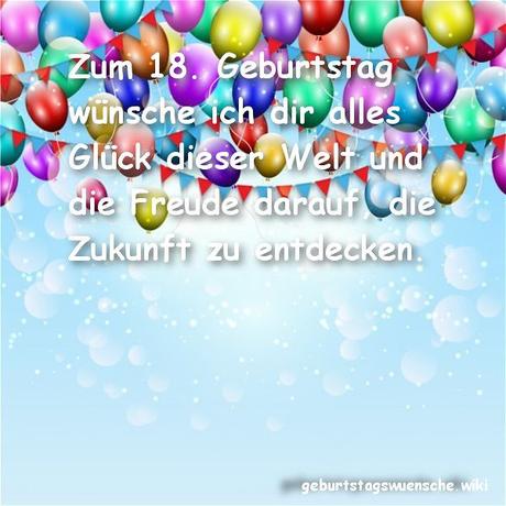 Gluckwunsche zum 18 ten geburtstag