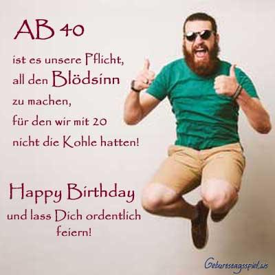Gluckwunsche zum 40 igsten geburtstag