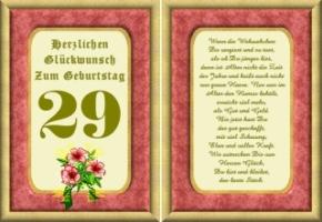 Geburtstagswunsche frau 29