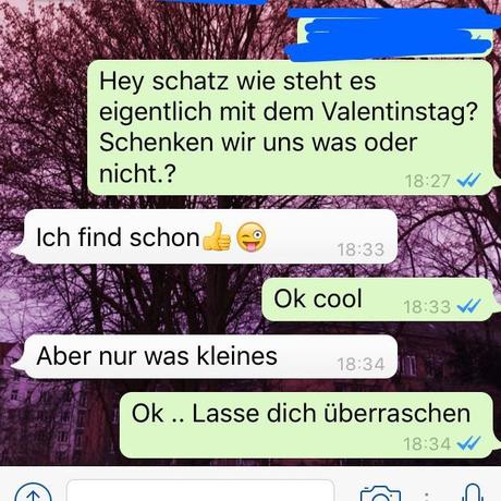 Valentinstag schenkt man dem mann etwas