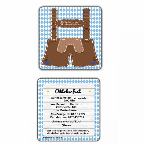 Einladungskarten geburtstag bayrisch