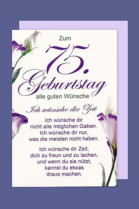 Geburtstagswunsche frau zum 75
