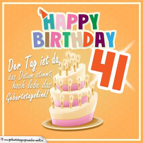 Geburtstagswunsche zum 41