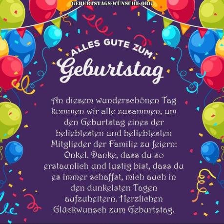 Texte zum geburtstag onkel