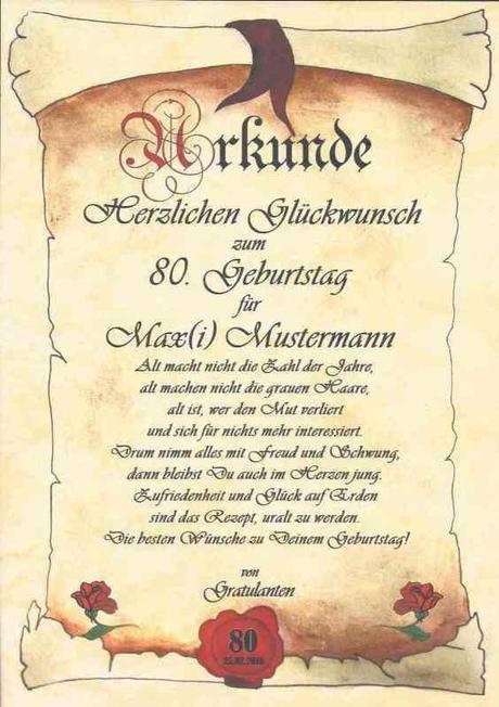 Bilder geburtstagskarte 80