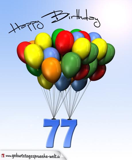 Geburtstagswunsche zum 77