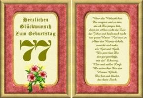 Geburtstagswunsche zum 77