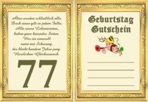 Geburtstagswunsche zum 77