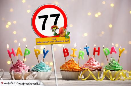 Geburtstagswunsche zum 77