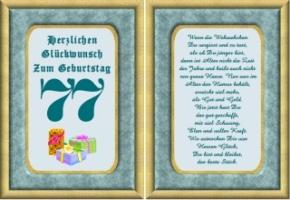 Geburtstagswunsche zum 77