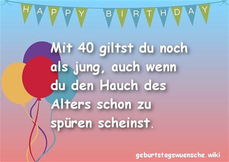 Geburtstagbpruche zum 40er
