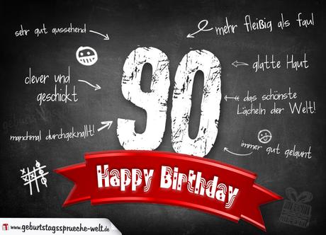 Geburtstagswunsche zum 90 geburtstag