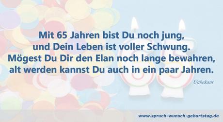 Wunsche zum 65 geburtstag mann