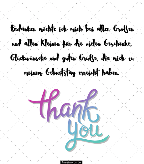 Spruch danke geburtstagswunsche