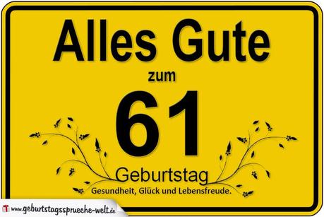 Spruche Zum 61 Geburtstag Lustige