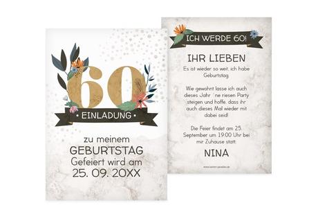 Spruche fur 60 geburtstag einladung