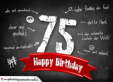 Geburtstagswunsche zum 75 geburtstag oma