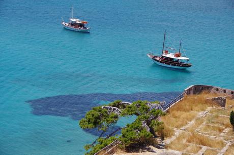 Wassertemperatur Kreta: Das Meer bei der Anlegestelle von Spinalonga