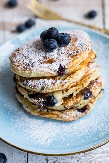Ricotta-Blaubeer-Pancakes