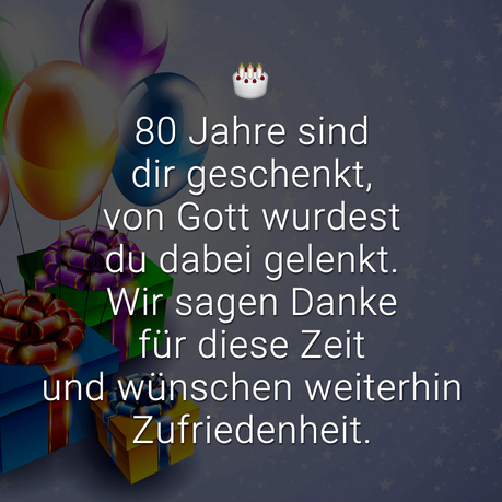Netter spruch zum 80 geburtstag