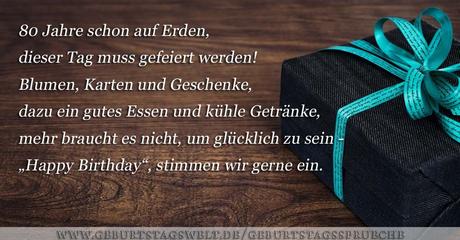 Netter spruch zum 80 geburtstag