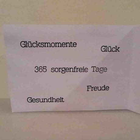 Ich wunsche dir 365 tage freude