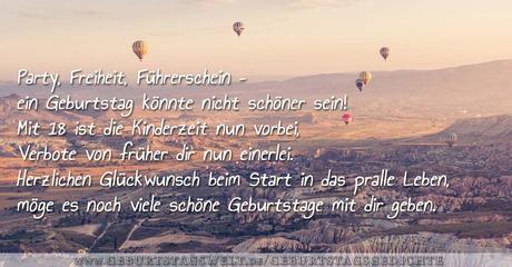 Spruche wunsche 18 geburtstag