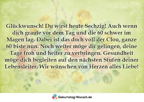 Geburtstag wunsche fur 60