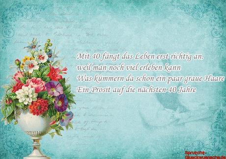 Geburtstagswunsche zum 40 geburtstag