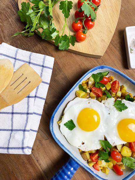 Bauernfrühstück – Bratkartoffeln mit Spiegelei