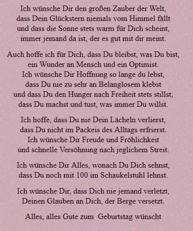 Geburtstagswunsche nicht in reimform