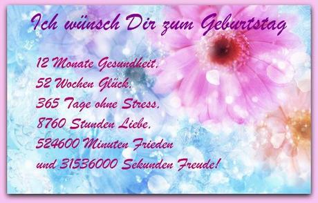 Geburtstagswunsche ich wunsche dir 365 tage