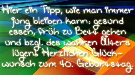 Geburtstagswunsche 40 geburtstag kurz